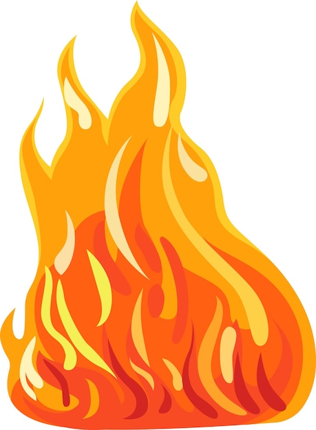 Vecteur illustration de feu brûlant