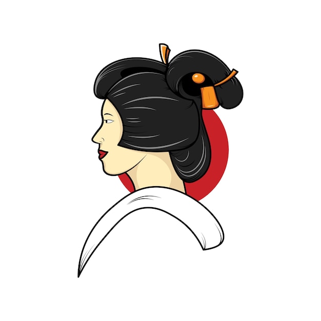 Illustration De Fille De Geisha Japonaise