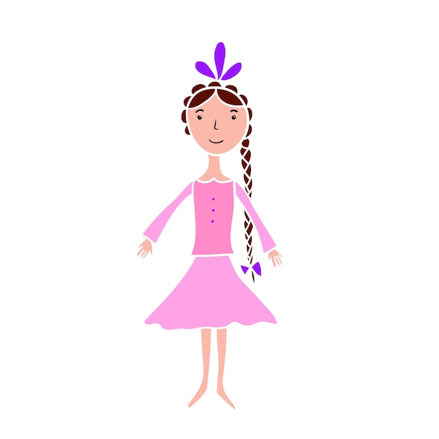 Illustration de fille princesse drôle de bande dessinée