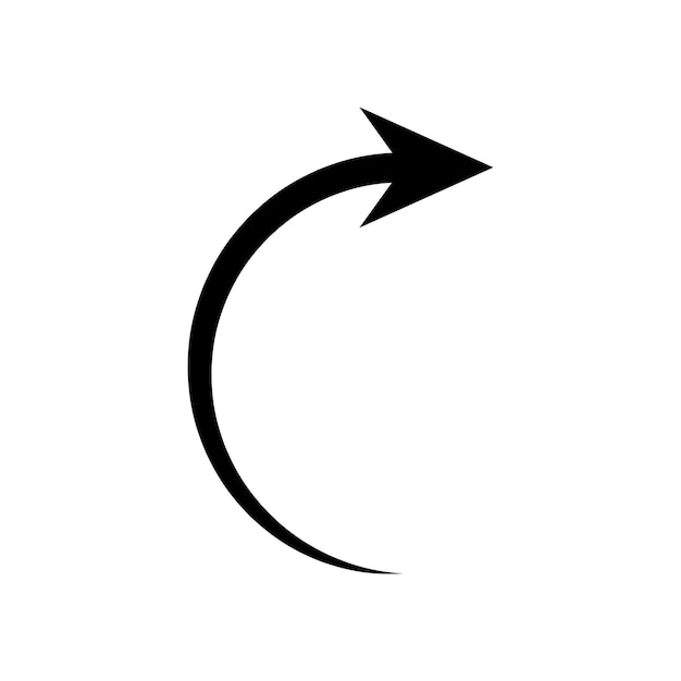 illustration de la flèche noire du cercle