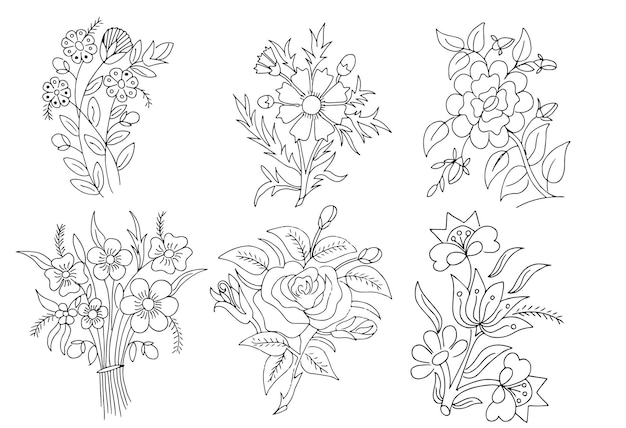 Illustration de fleur de croquis