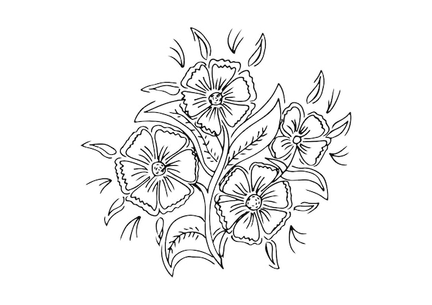 Illustration De Fleur De Croquis