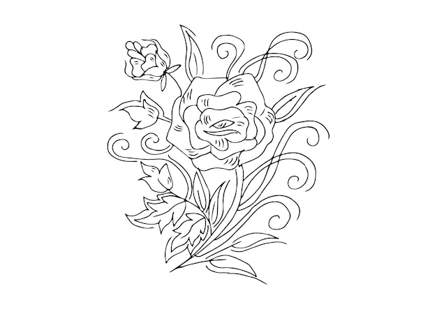 Illustration De Fleur De Croquis