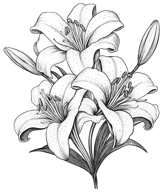 Vecteur illustration de la fleur de lys