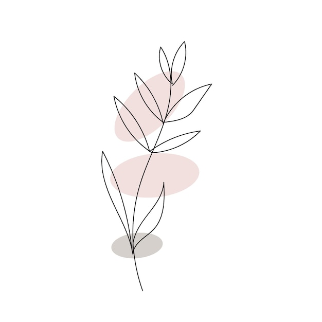 Vecteur une illustration de fleur minimaliste dessin au trait dans le style d'art en ligne