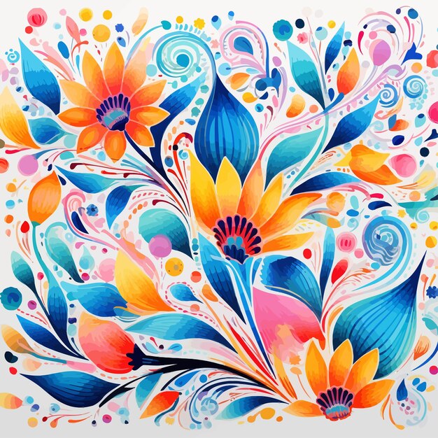 Vecteur une illustration de fleurs colorées