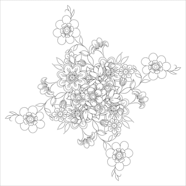 Illustration de fleurs dessinées à la main