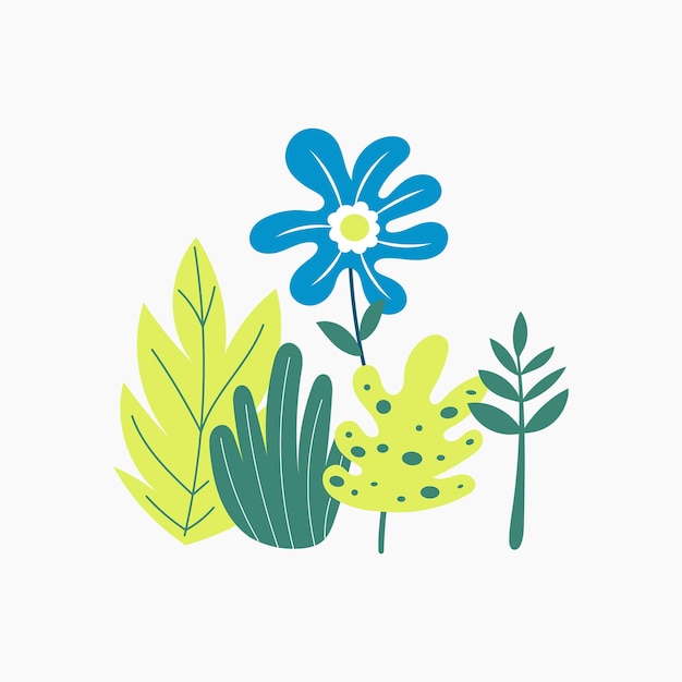 Vecteur illustration de fleurs et de plantes