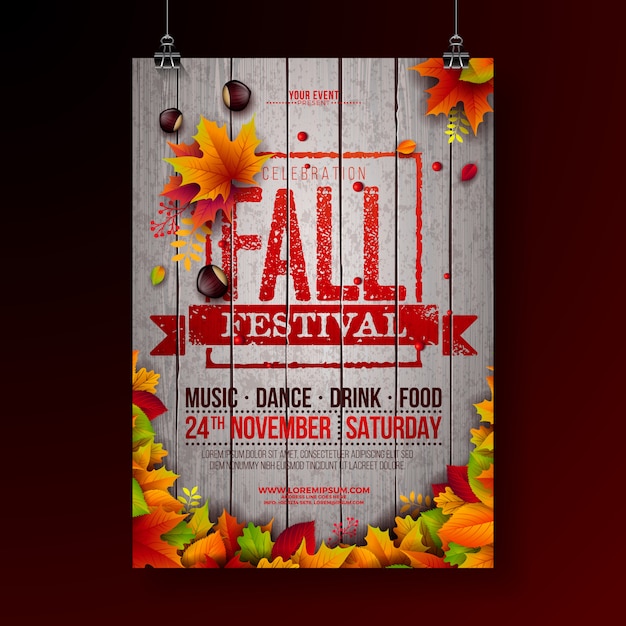 Illustration de flyer d&#39;automne