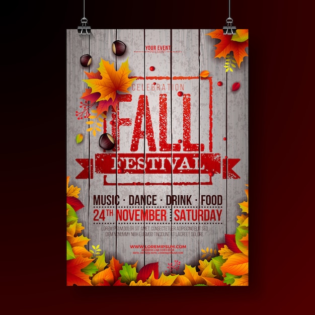 Illustration De Flyer D'automne