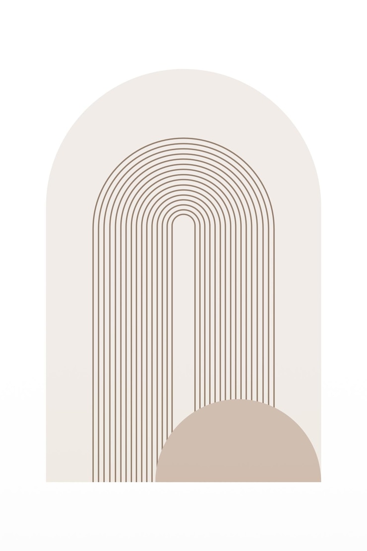 Vecteur illustration de fond d'arc-en-ciel moderne du milieu du siècle