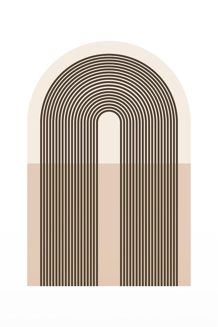 Vecteur illustration de fond d'arc-en-ciel moderne du milieu du siècle