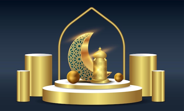 Illustration De Fond De Carte De Voeux Islamique Ramadan Kareem