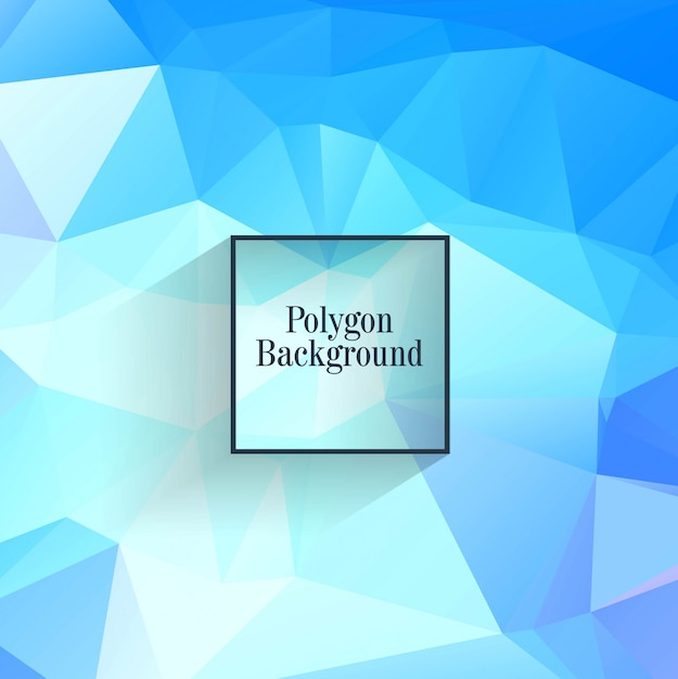 Illustration de fond élégant polygone bleu