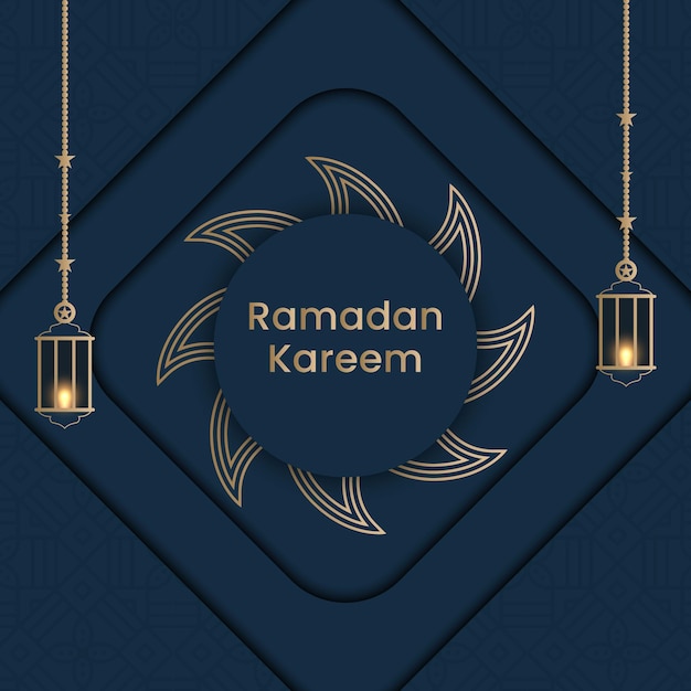 Vecteur illustration de fond islamique ramadan kareem