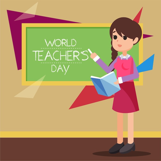 Illustration de fond de la journée internationale des enseignants