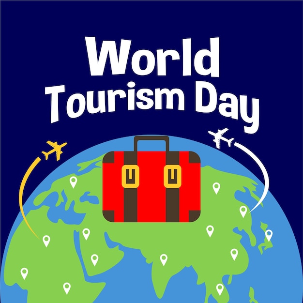 Illustration de fond de la journée mondiale du tourisme international