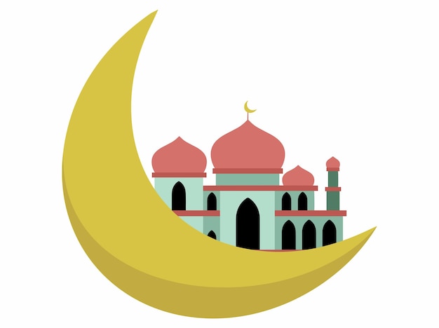 Vecteur l'illustration de fond de la mosquée ramadan kareem