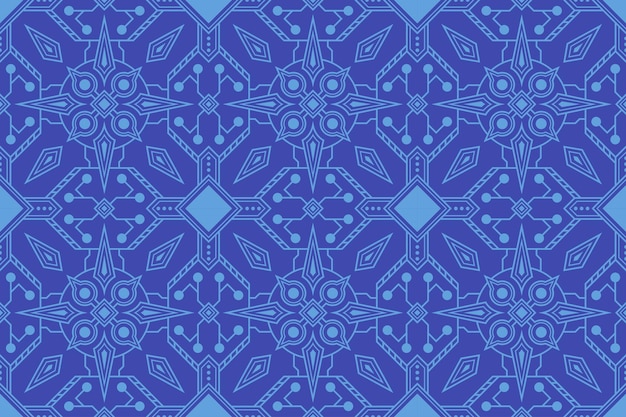 Vecteur illustration de fond avec motif sans couture bleu