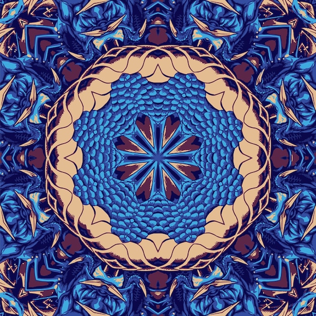 Illustration de fond d'ornement de mandala psychédélique