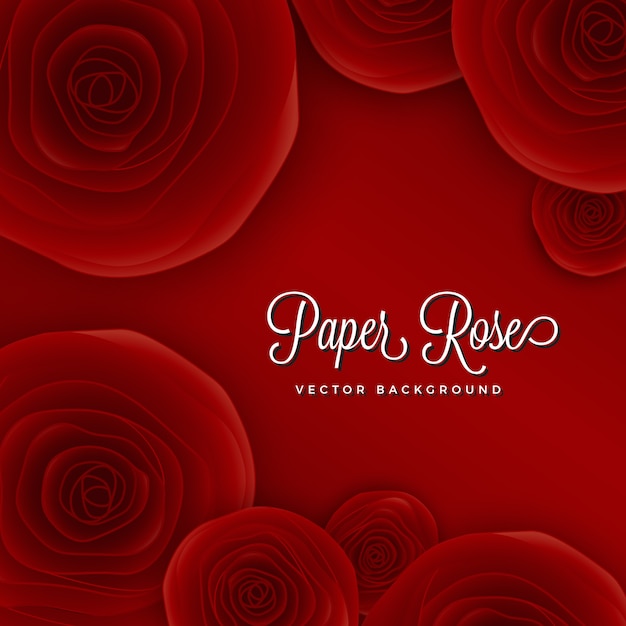 Vecteur illustration de fond rose de papier rouge