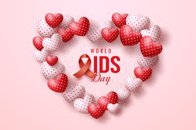 Illustration de fond de sensibilisation à la journée mondiale du sida