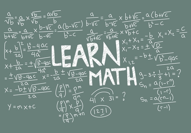 Illustration De Fond De Tableau Mathématique Réaliste