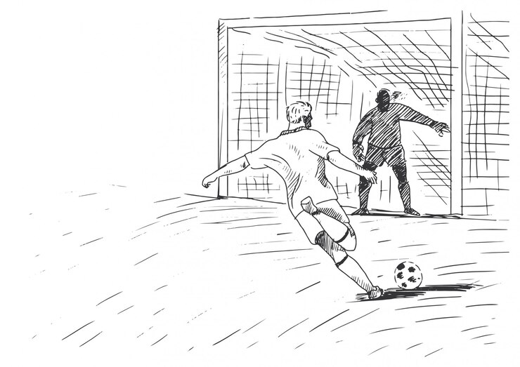 illustration de football de dessin à la main