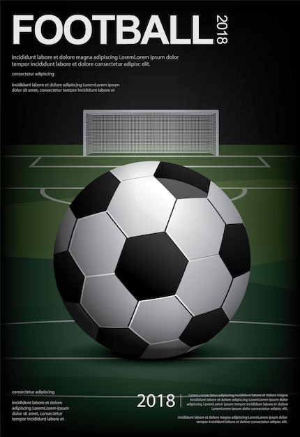 Vecteur illustration de football soccer affiche