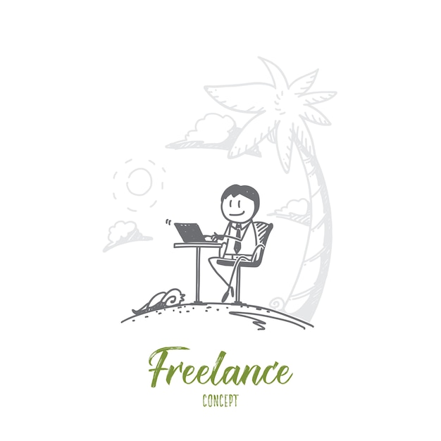 Illustration De Freelance Dessinée à La Main