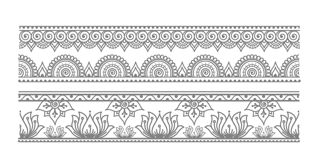 Illustration de frontière élégante mandala transparente