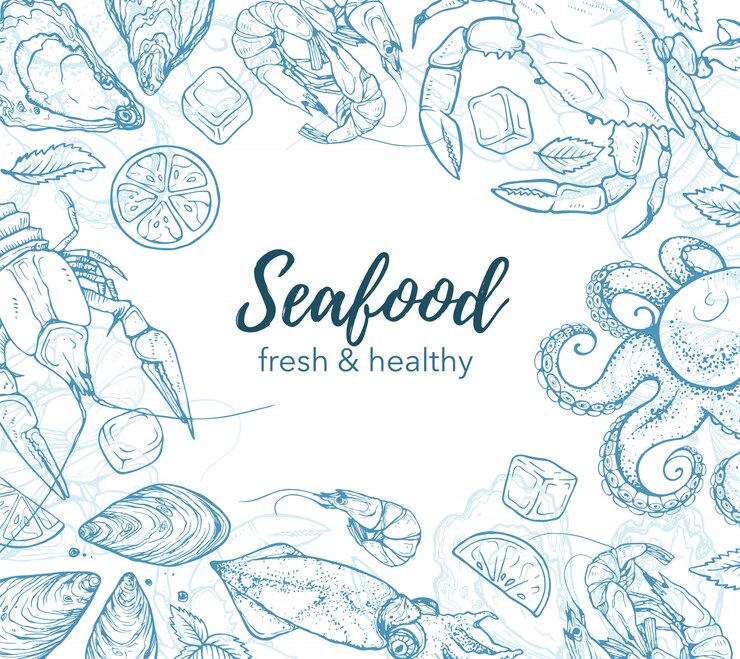 Illustration de fruits de mer
