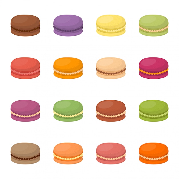 Vecteur illustration de gâteau au macaron