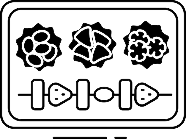 Illustration De Glyphe De Fruit Et De Vecteur De Ligne