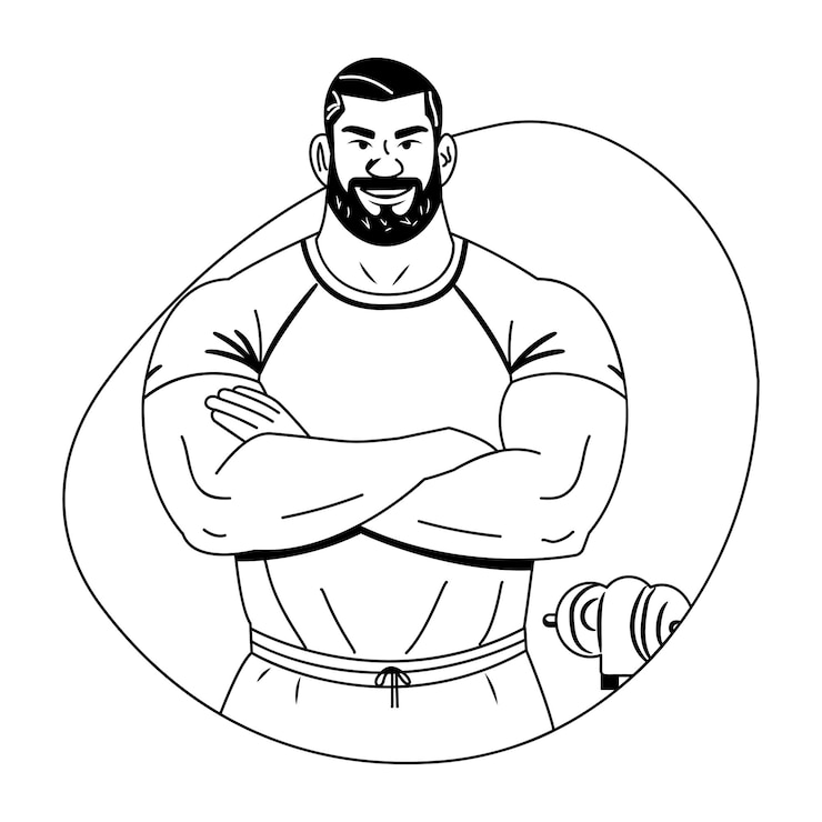 Vecteur une illustration glyphique d'un entraîneur de gymnastique
