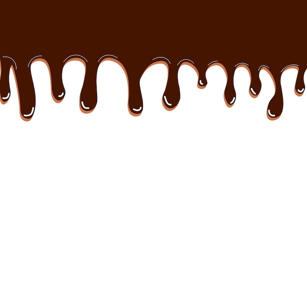 Illustration de gouttes de chocolat fondu