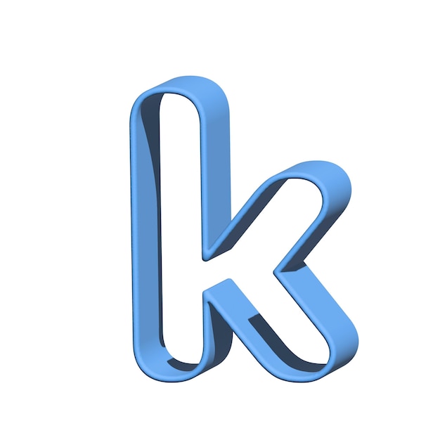 Illustration graphique 3D de la lettre de l'alphabet en traits