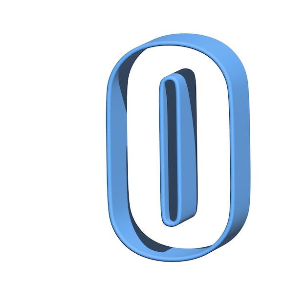 Illustration graphique 3D de la lettre de l'alphabet en traits