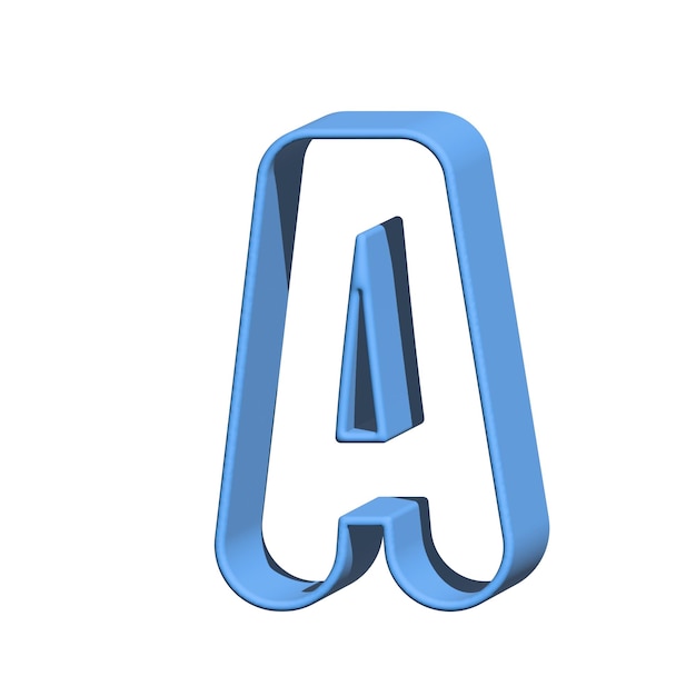Illustration graphique 3D de la lettre de l'alphabet en traits