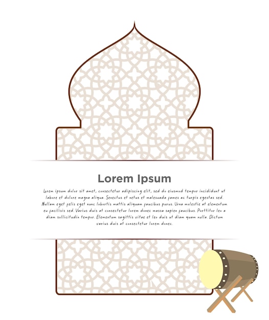 Illustration graphique du vecteur de style plat ramadan kareem pour le modèle de carte de voeux ramadan eid