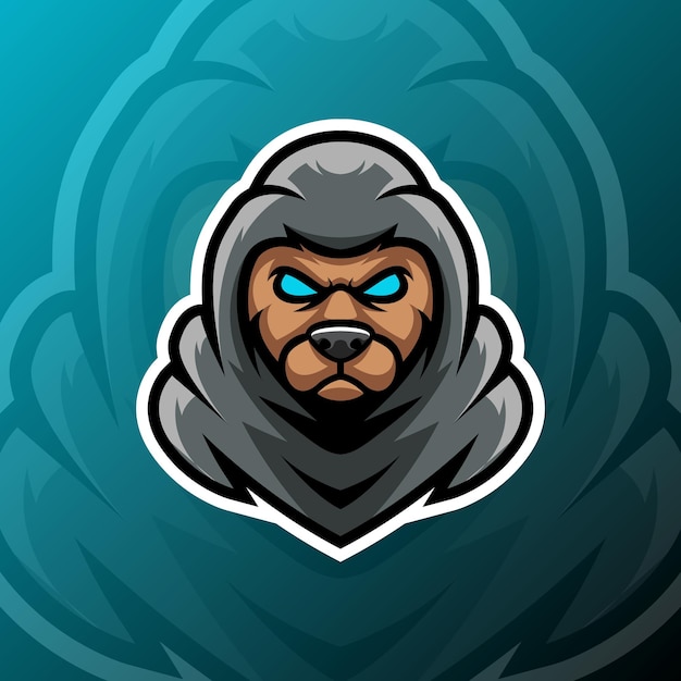 Illustration Graphique Vectorielle D'un Chien Dans Le Style De Logo Esport Parfait Pour L'équipe De Jeu Ou Le Logo Du Produit