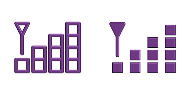 Illustration Graphique Vectorielle De L'icône De La Barre De Signal