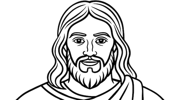 Illustration graphique vectorielle de jésus format de fichier source EPS conception d'icône de mise à l'échelle sans perte