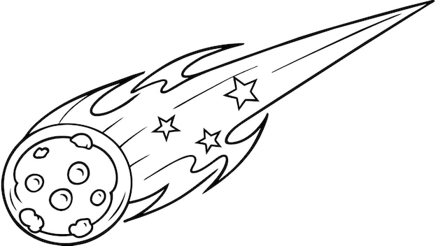 Illustration graphique vectorielle de météorite Format de fichier source EPS conception d'icône de mise à l'échelle sans perte