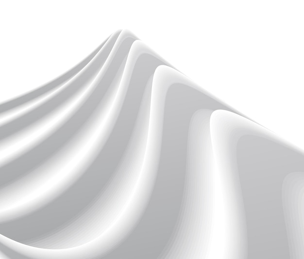 Illustration en gros plan du graphique 3d du sommet de la montagne blanche comme neige avec un cône blanc de vagues