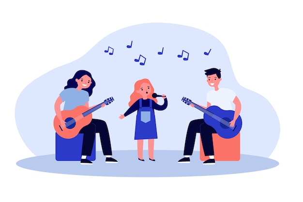 Illustration de groupe de musique pour enfants