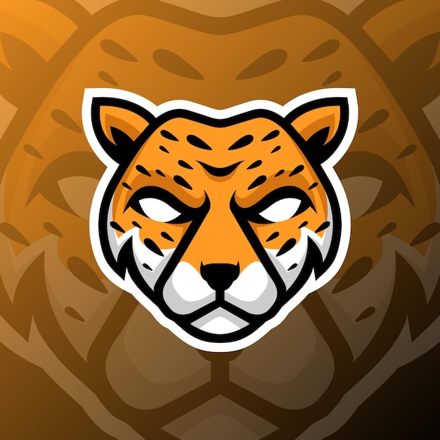 Illustration D'un Guépard Dans Le Style De Logo Esport