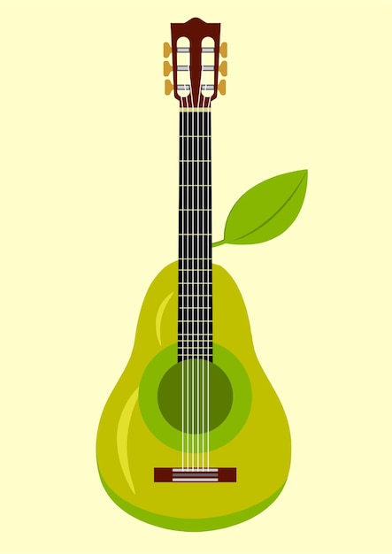 Illustration de guitare poire