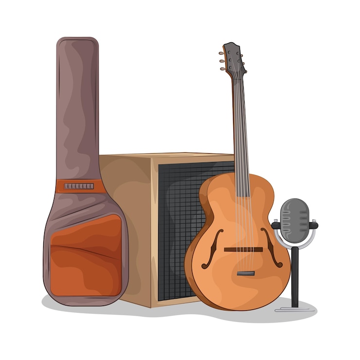 Vecteur illustration de la guitare