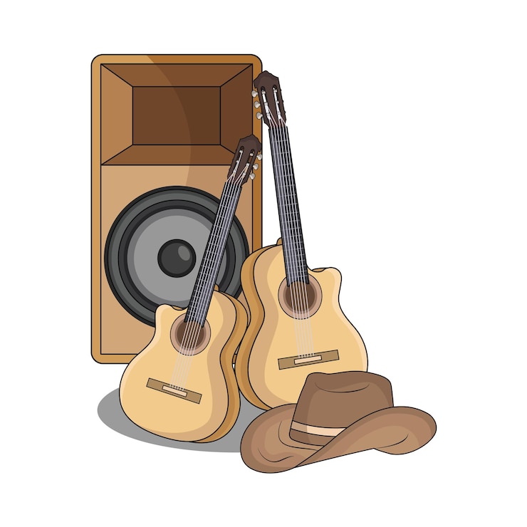 Vecteur illustration de la guitare